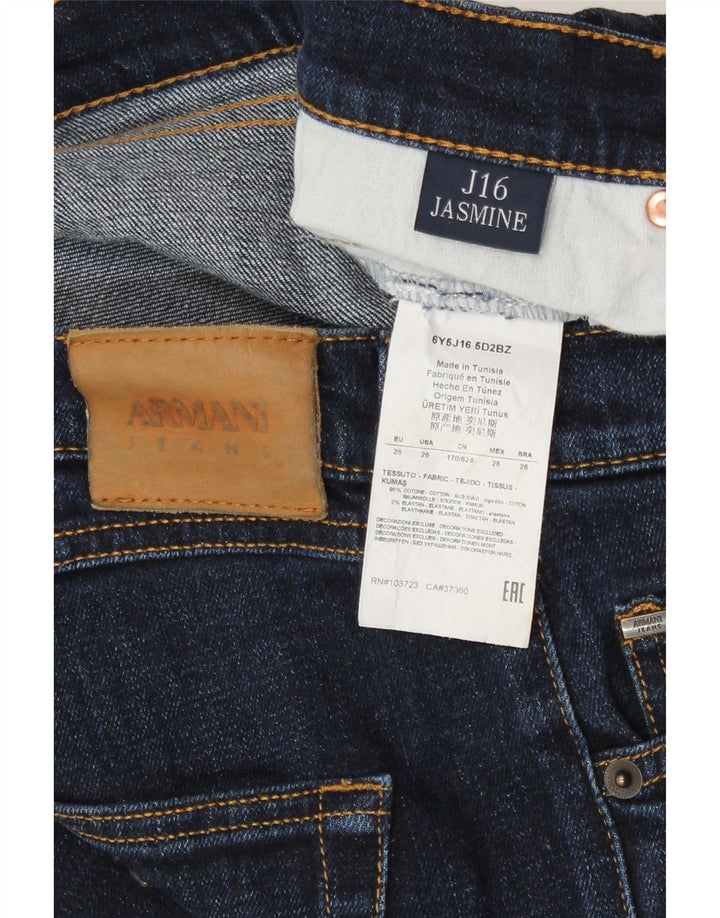 Jeans Armani Mujer Jasmine Bootcut W26 L27 Algodón Azul Marino