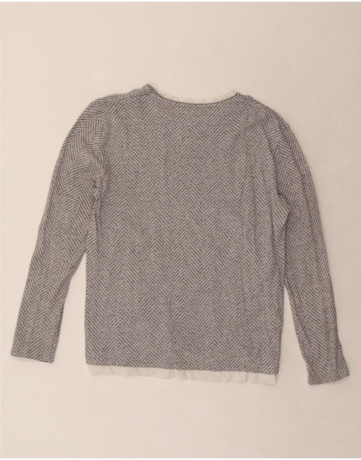 Zara Hombre Top Manga Larga Grande Gris Espiga