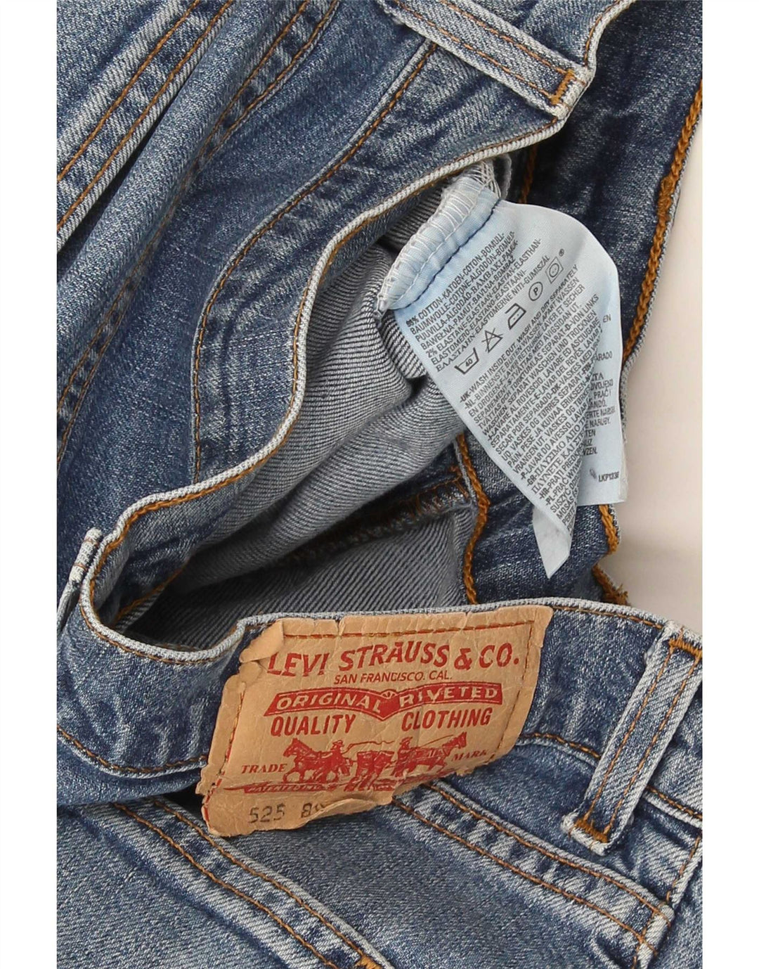 Levi's Hombre 525 Vaqueros Bootcut W32 L34 Algodón Azul