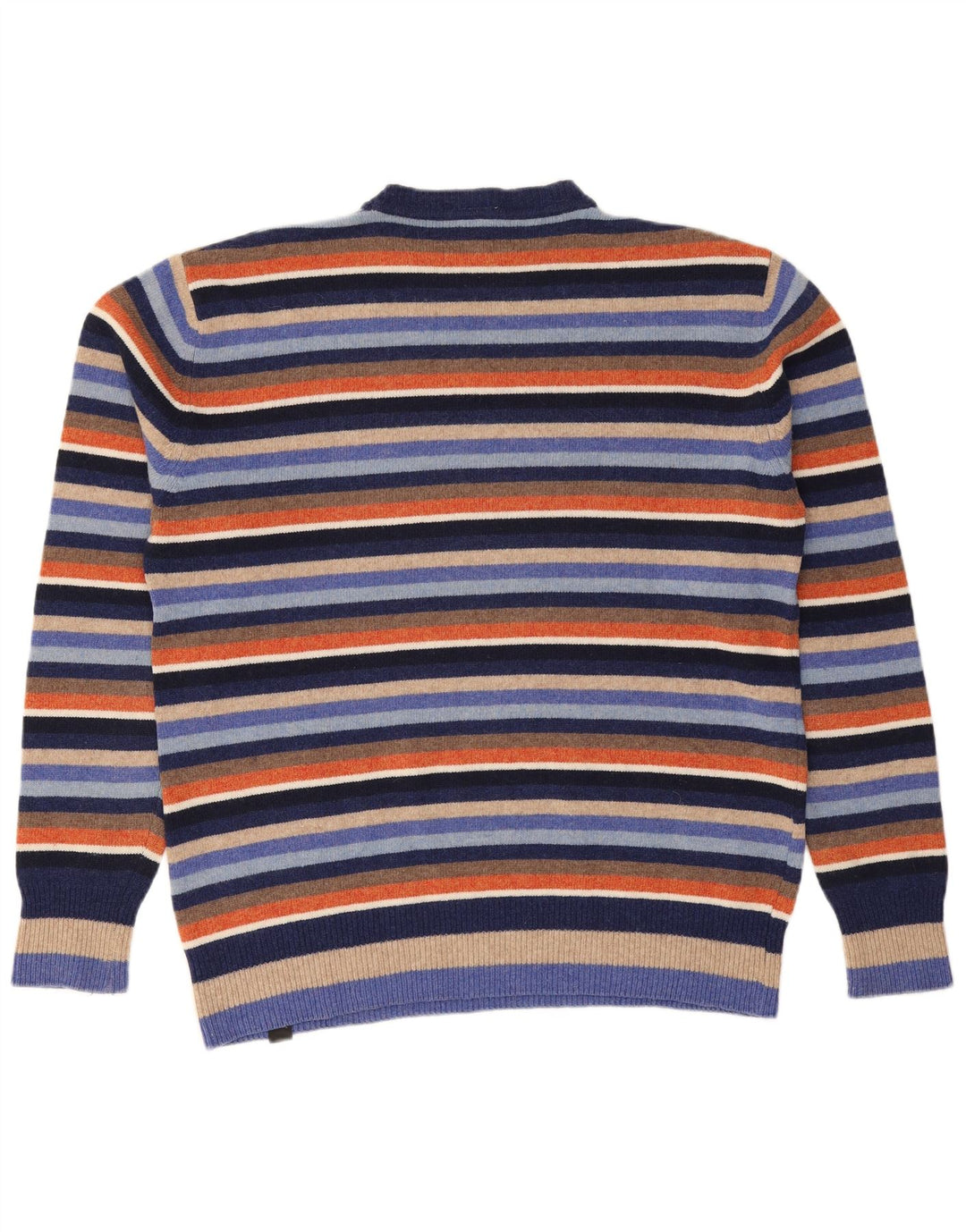 CONVERSE Jersey de cuello redondo para hombre XL Lana a rayas multicolor