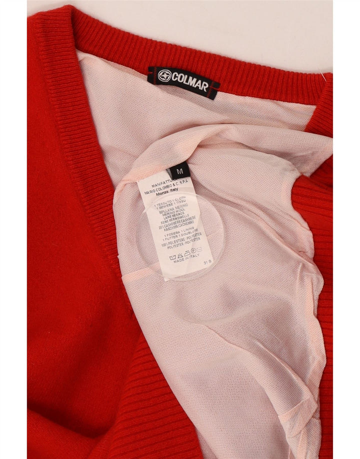 Colmar Hombre Jersey Con Cuello En V De Lana Merino Rojo Medio