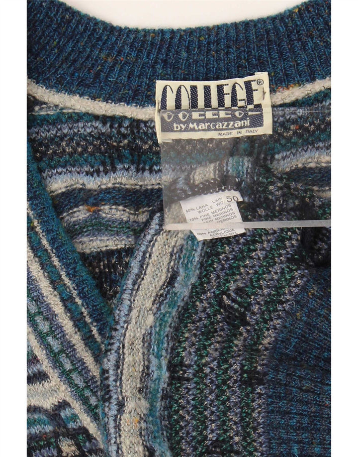 Marcazzani Cárdigan para hombre IT 50 mediano multicolor Fair Isle