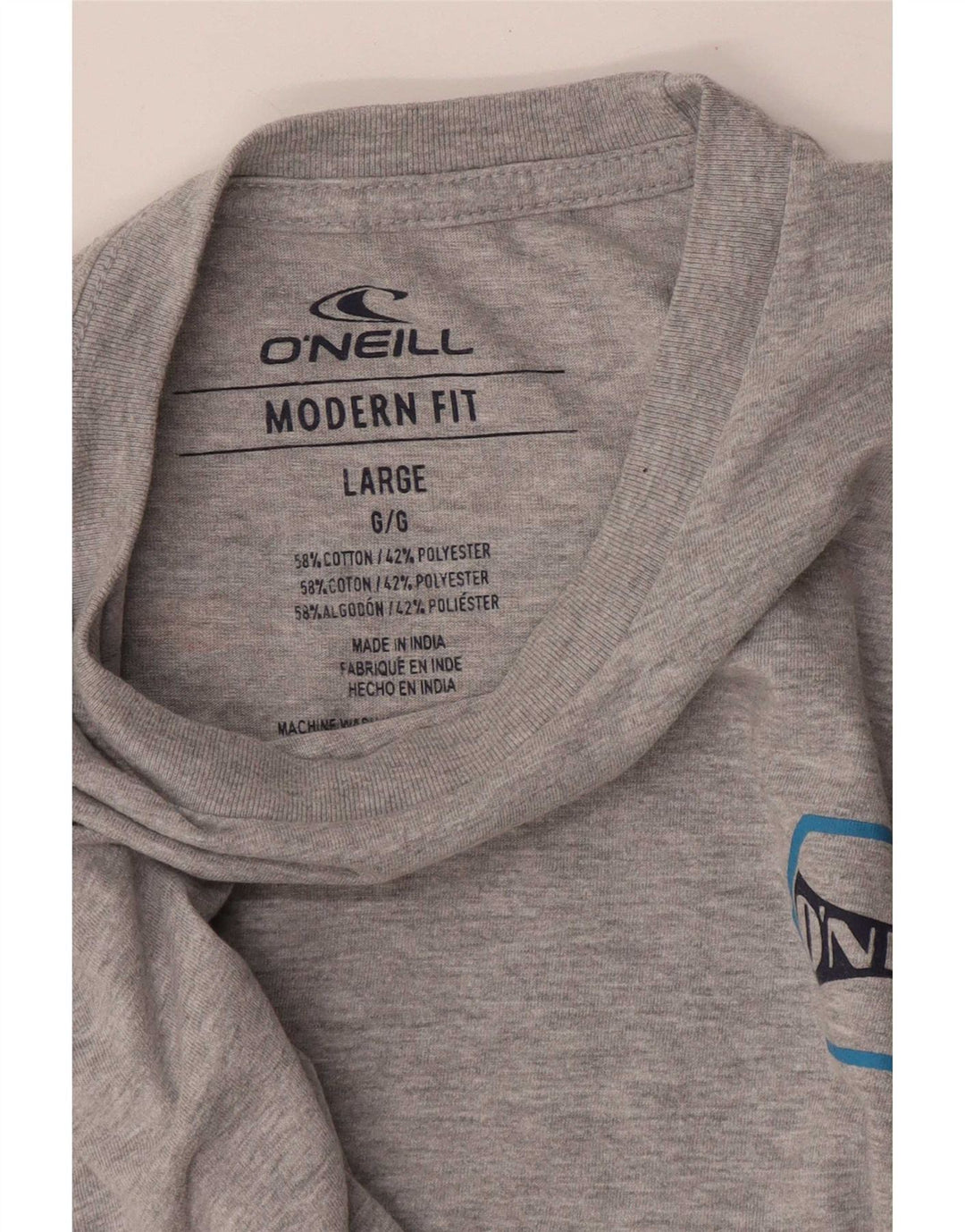 O'Neill Camiseta gráfica de ajuste moderno para hombre Top grande de algodón gris