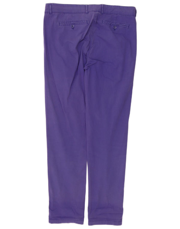 Marks & Spencer Pantalones chinos rectos para mujer UK 12 Medium W34 L30 Púrpura