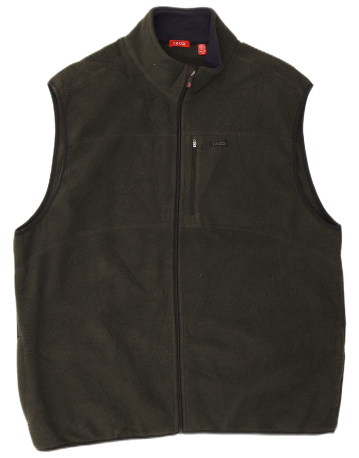 IZOD Chaleco polar para hombre UK 44 2XL Caqui Poliéster