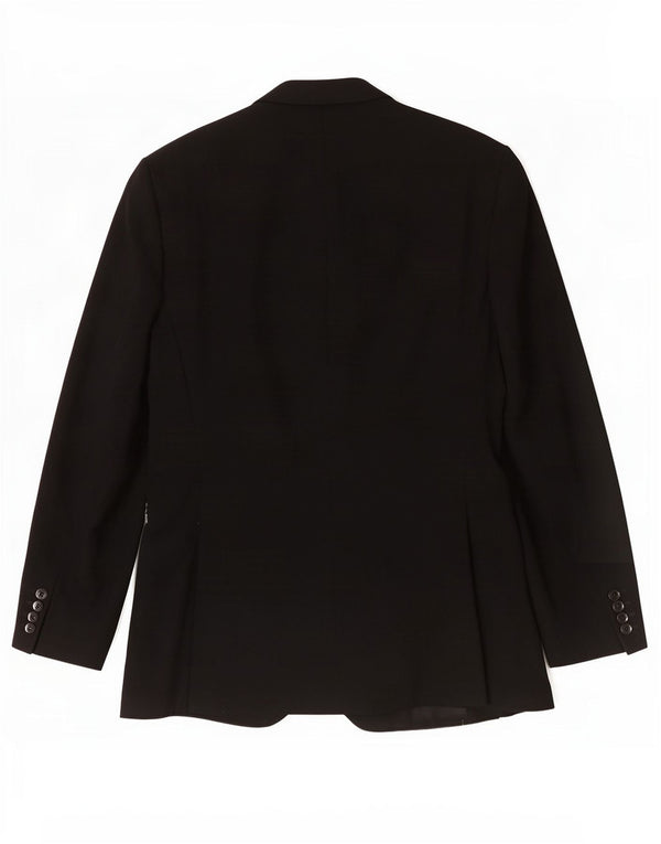 Hugo Boss Chaqueta tipo blazer de 2 botones para hombre UK 40 Large Viscosa negra
