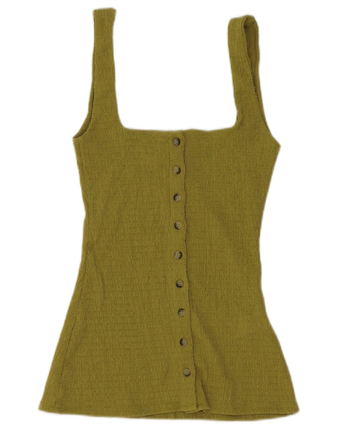 Zara Mujer Chaleco Top UK 12 Poliéster Verde Medio