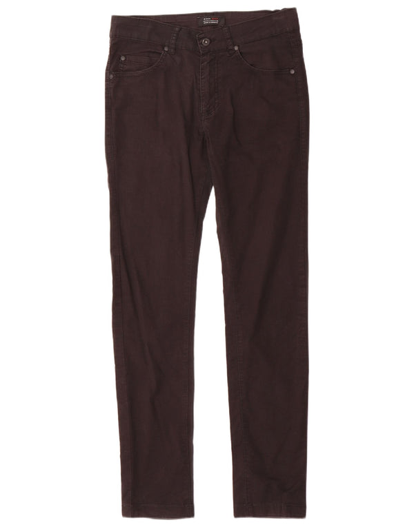 Zara Mens Slim Casual Pantalones EU 38 Small W30 L30 Algodón Negro