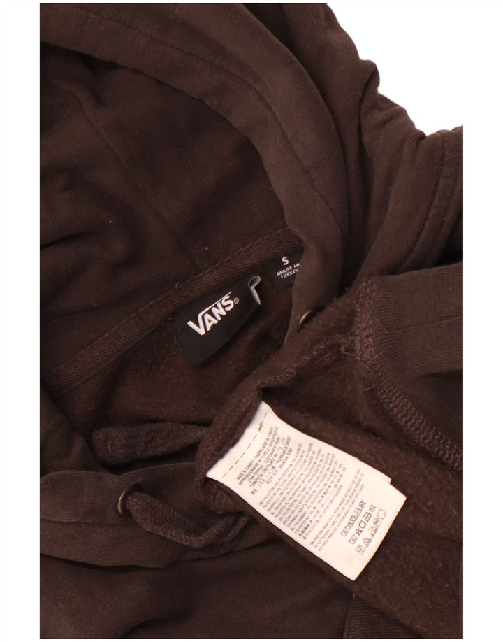 Vans Sudadera con capucha gráfica para mujer UK 10 Small Brown Cotton