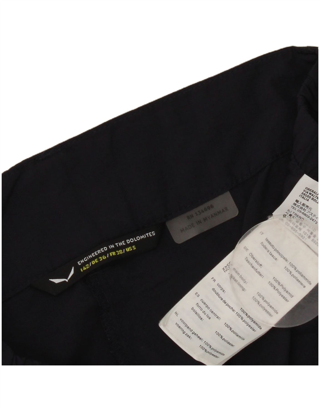 SALEWA Shorts Cargo Mujer IT 42 Medium W30 Poliamida Azul Marino