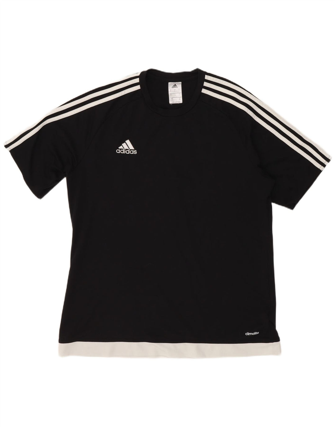 Adidas - Camiseta para hombre, talla grande, poliéster negro