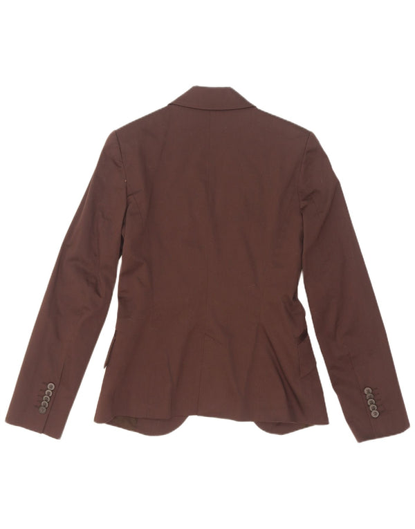 Zara Mujer Chaqueta Blazer De 1 Botón UK 10 Small Borgoña