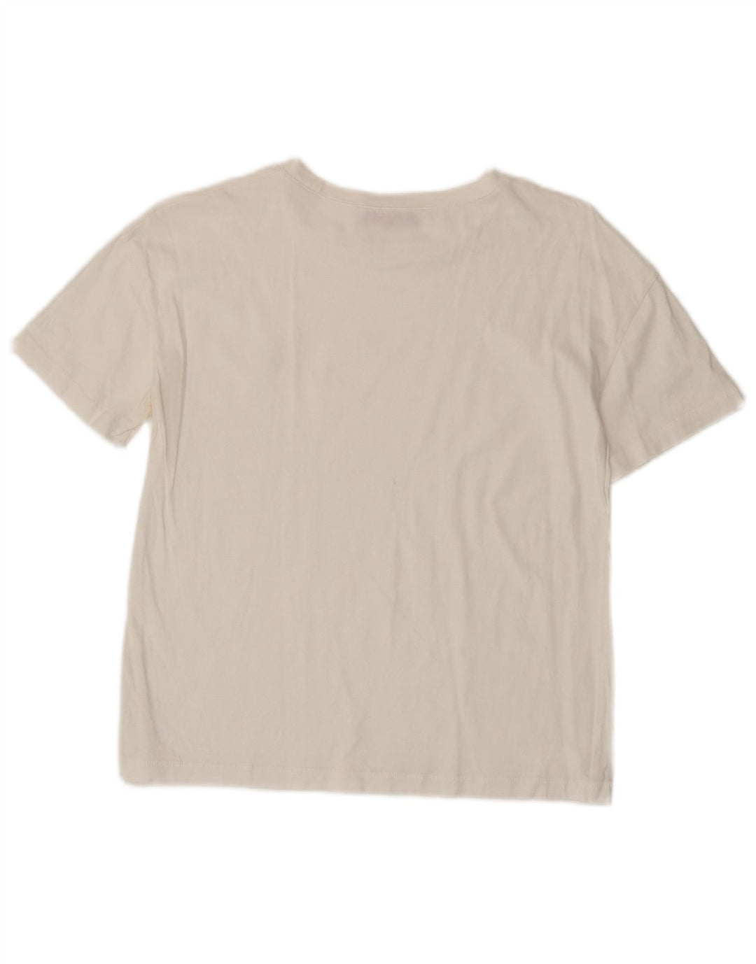 ZARA Mujer Camiseta Top UK 10 Small Blanco