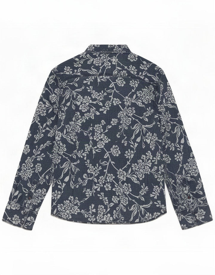 Camisa Jack & Jones para hombre de lino floral azul medio