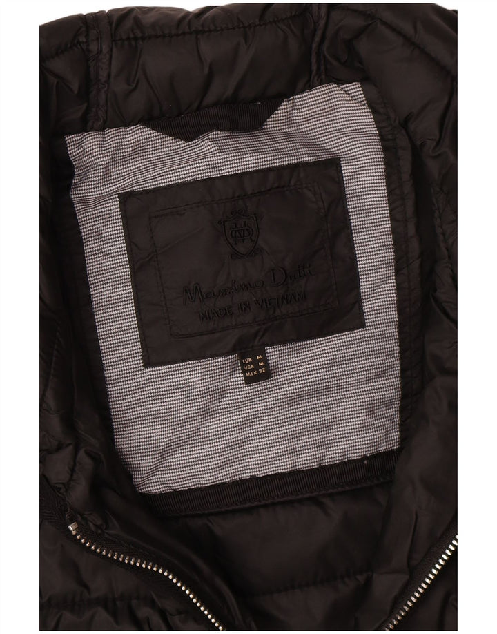 Massimo Dutti Chaqueta Acolchada Con Capucha Mujer UK 44 Medium Negro