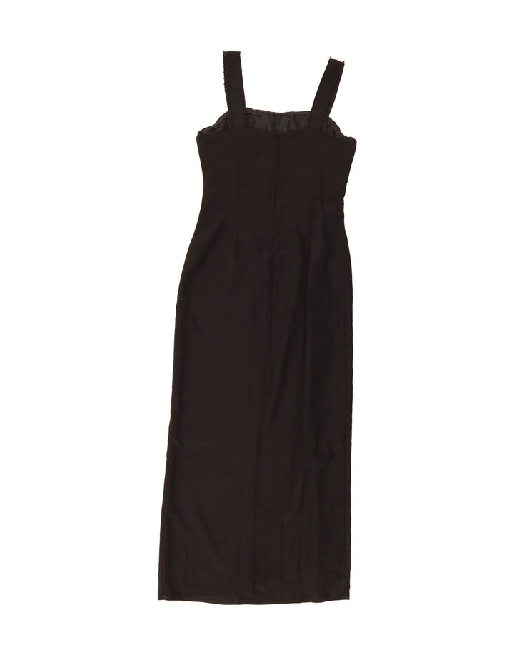 PAPILLON Womens Sleeveless Maxi Dress UK 12 Medium Black Polyester Vintage Papillon and Second-Hand Papillon from Messina Hembry 