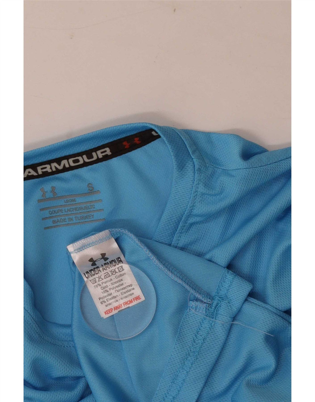 Camiseta Under Armour Hombre Top Small Azul Algodón