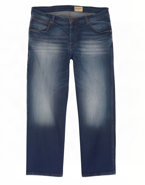 Wrangler Vaqueros Rectos Greensboro Para Hombre W36 L30 Algodón Azul