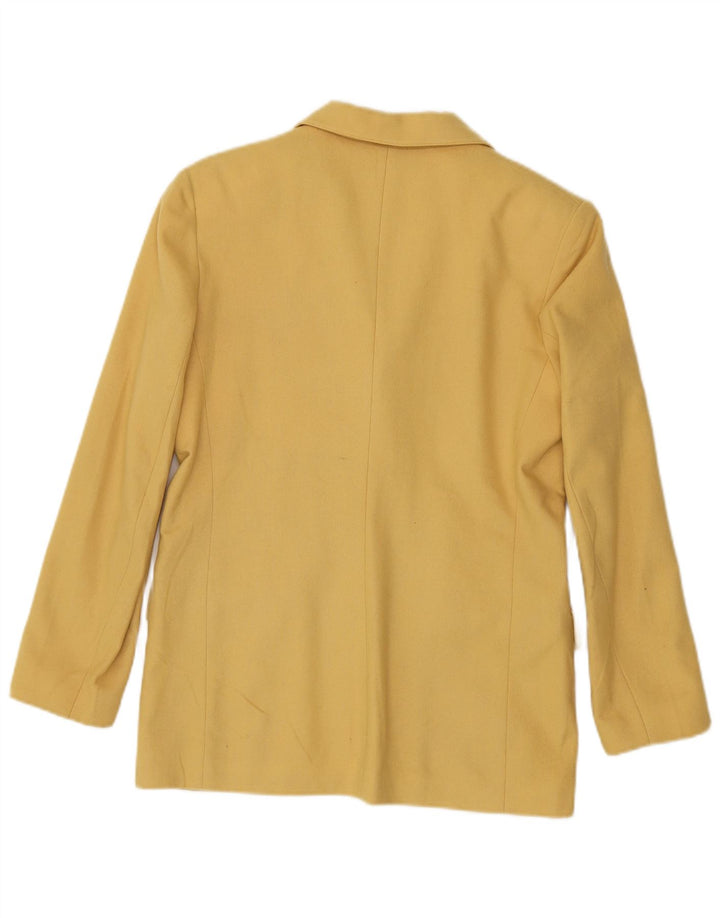 Laura Biagiotti Chaqueta Blazer de 2 Botones para Mujer IT 42 Amarillo Medio