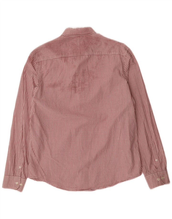 Camisa Penguin Hombre Algodón Cuadros Rojos Grandes