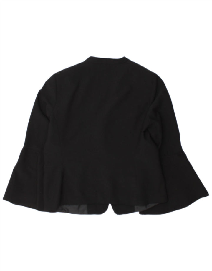 Oasis Chaqueta tipo blazer abierta para mujer UK 46 Grande Poliéster negro