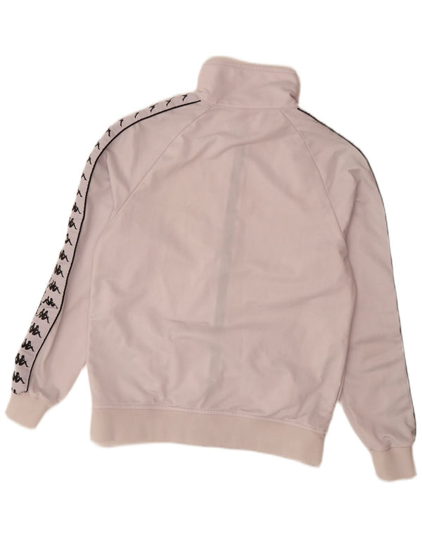 Kappa Mujer Graphic Chándal Top Chaqueta UK 40 XL Poliéster Blanco