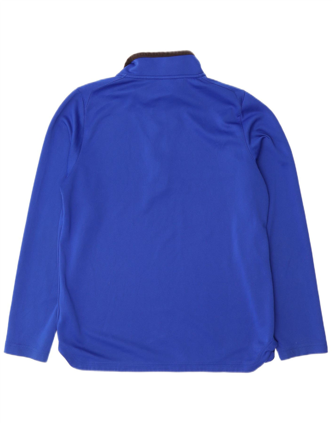 Reebok - Chándal con cremallera y cuello gráfico para hombre, parte superior de poliéster azul grande