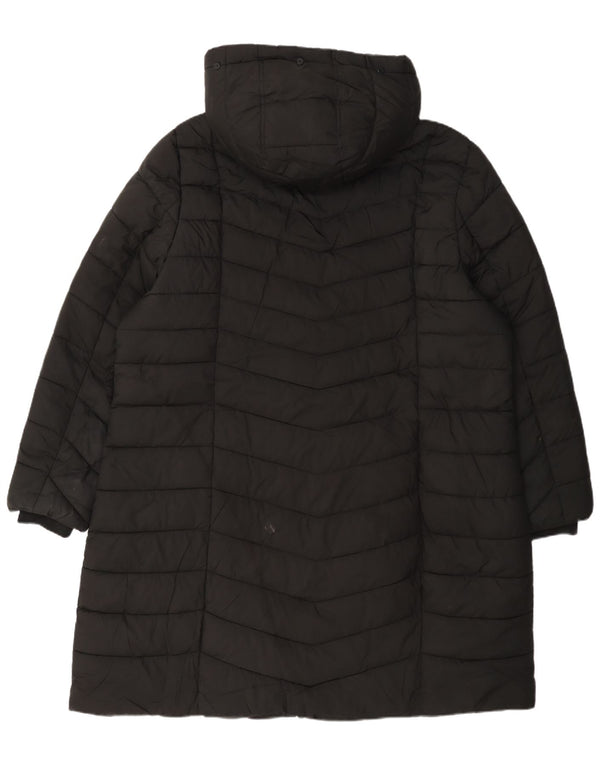 Abrigo acolchado con capucha para mujer de M&Co UK 22 3XL Negro
