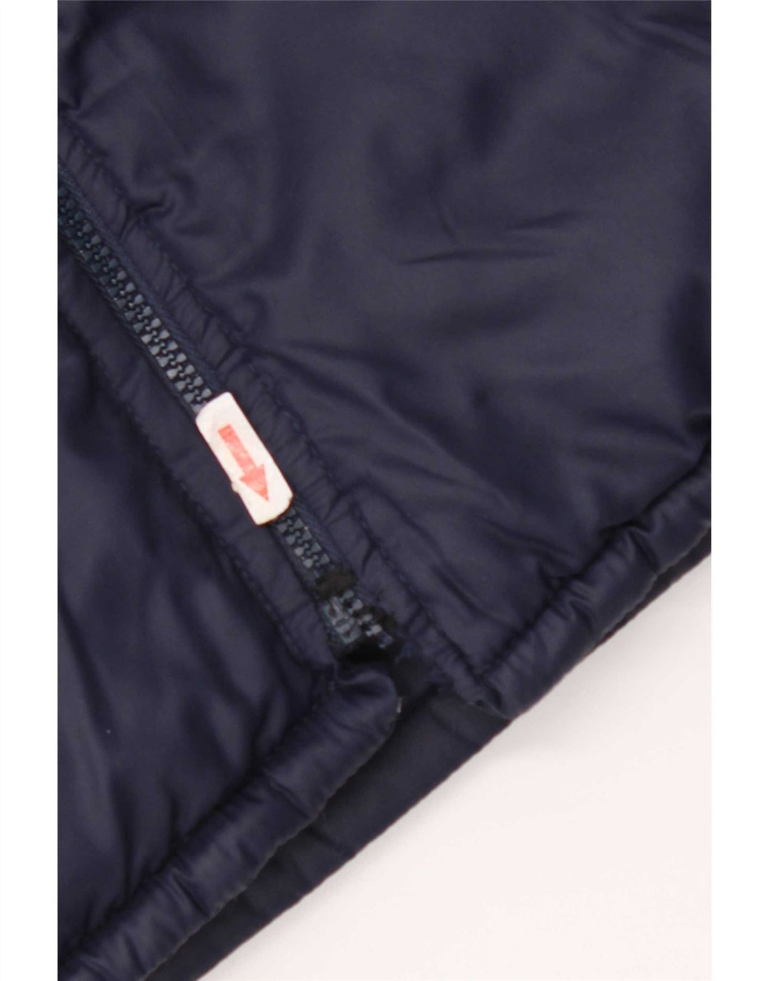 Vintage hombres reversible chaqueta acolchada Reino Unido 38 medio azul marino colorblock