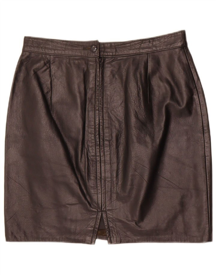 Falda de cuero vintage para mujer W30 Medio Negro