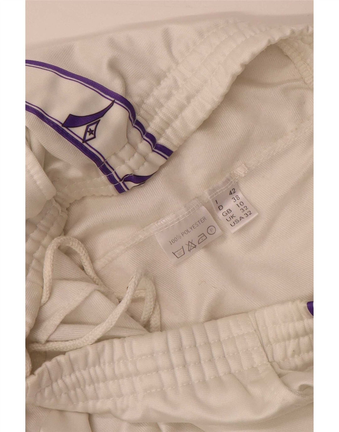 Diadora Pantalones De Chándal Gráficos Para Mujer ES 40 Pequeño Poliéster Blanco