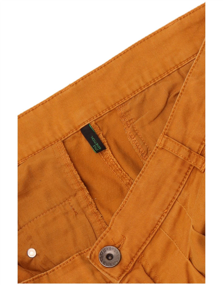 Benetton Pantalón Chino Pegged W34 L29 Naranja