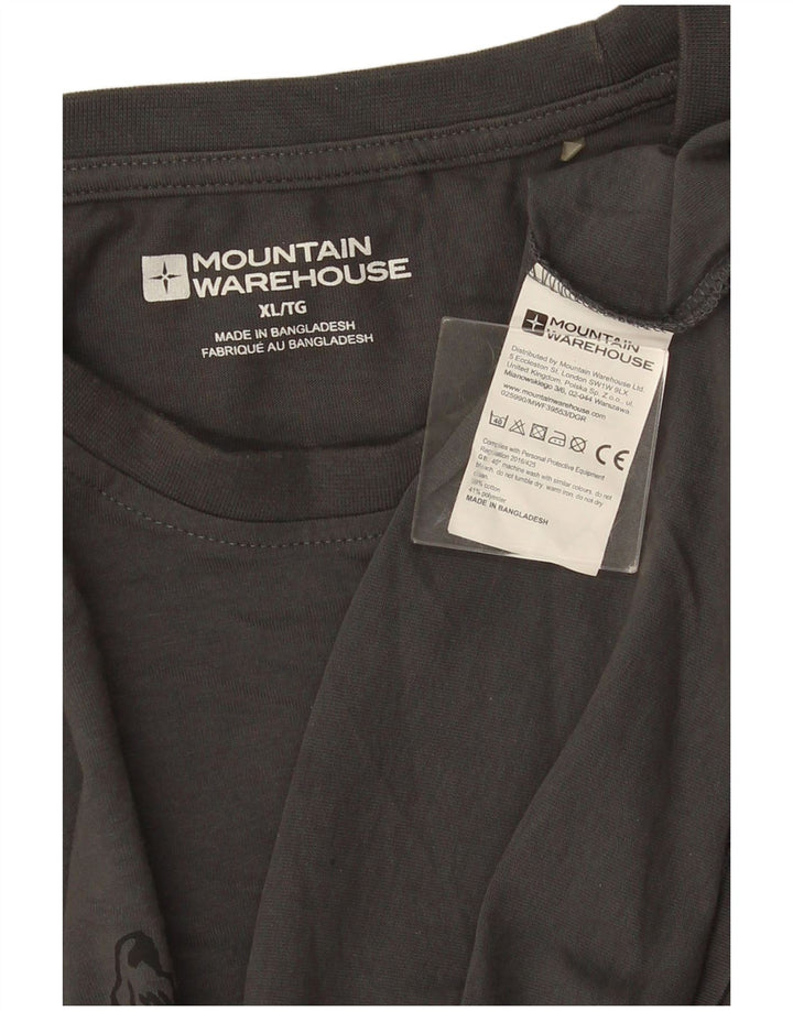Mountain Warehouse Camiseta gráfica para hombre Top XL Algodón gris