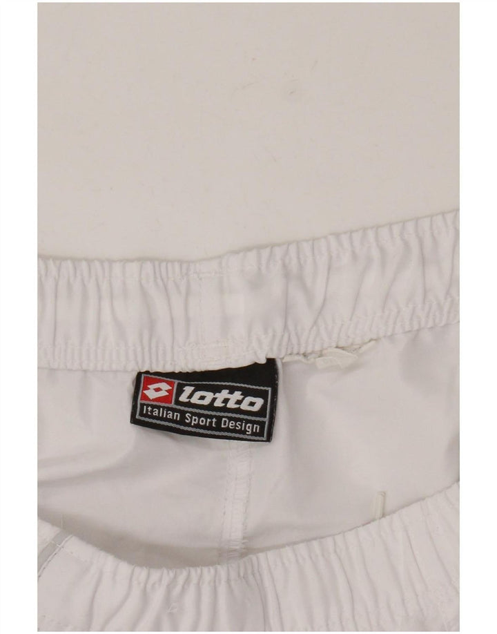 Lotto - Pantalones cortos deportivos para hombre, talla grande, color blanco