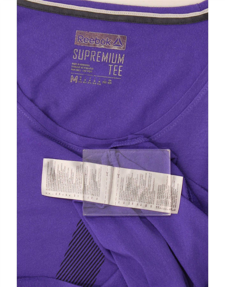 Reebok Camiseta para mujer Top UK 12 Medio Púrpura Poliéster