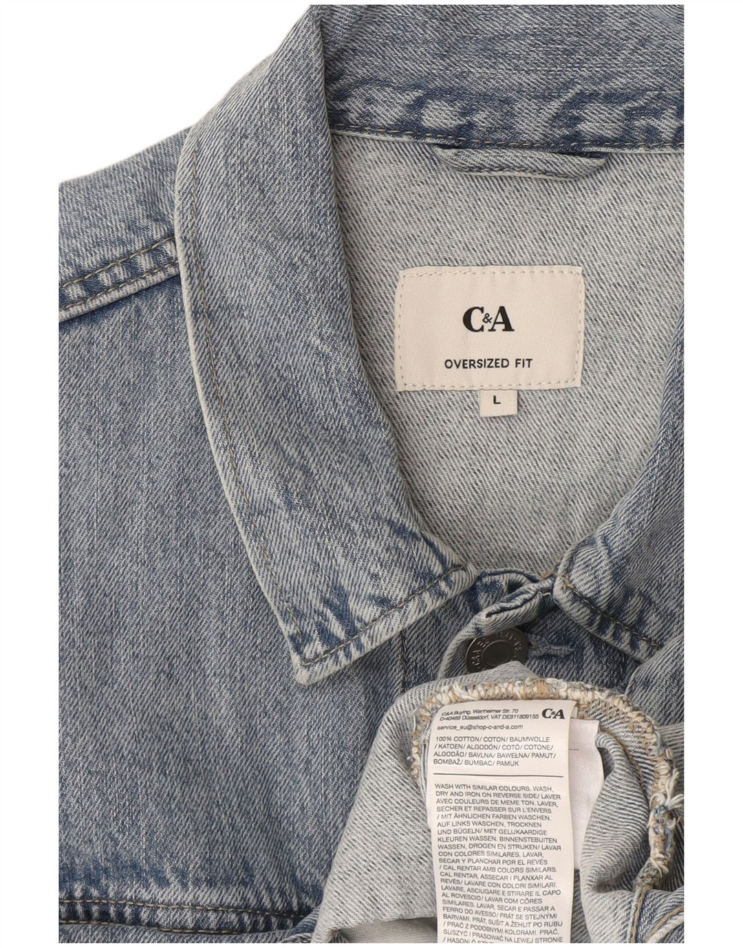 C&A Chaqueta vaquera extragrande para hombre UK 40 Algodón azul grande