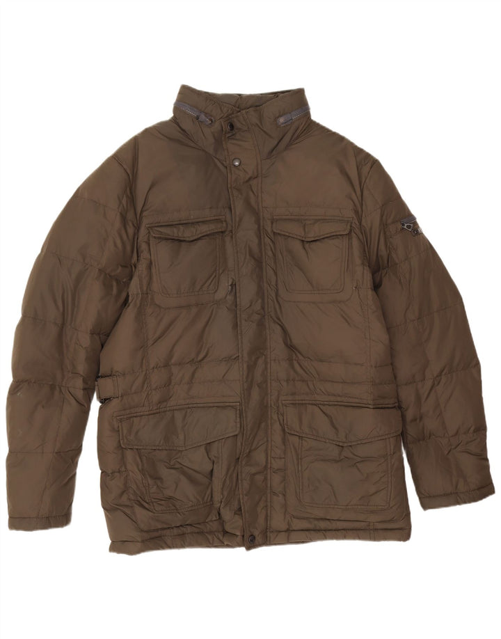Chaqueta acolchada con capucha para hombre Geox UK 42 XL Poliamida caqui