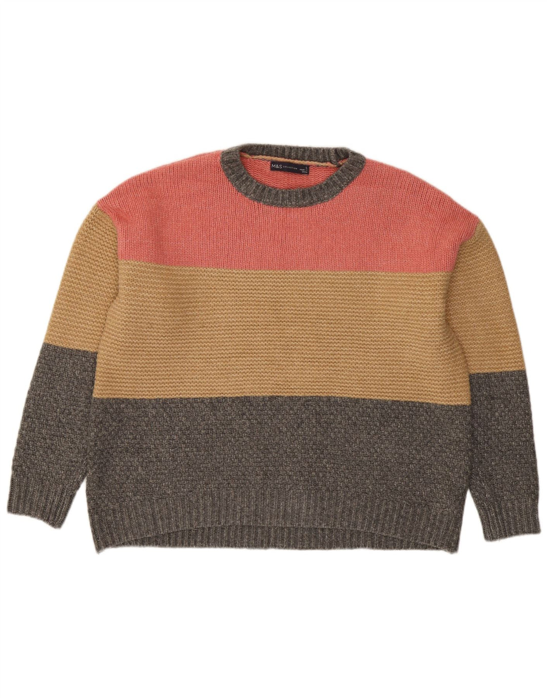 Marks & Spencer Suéter de Cuello Redondo para Mujer UK 46 Grande Multicolor