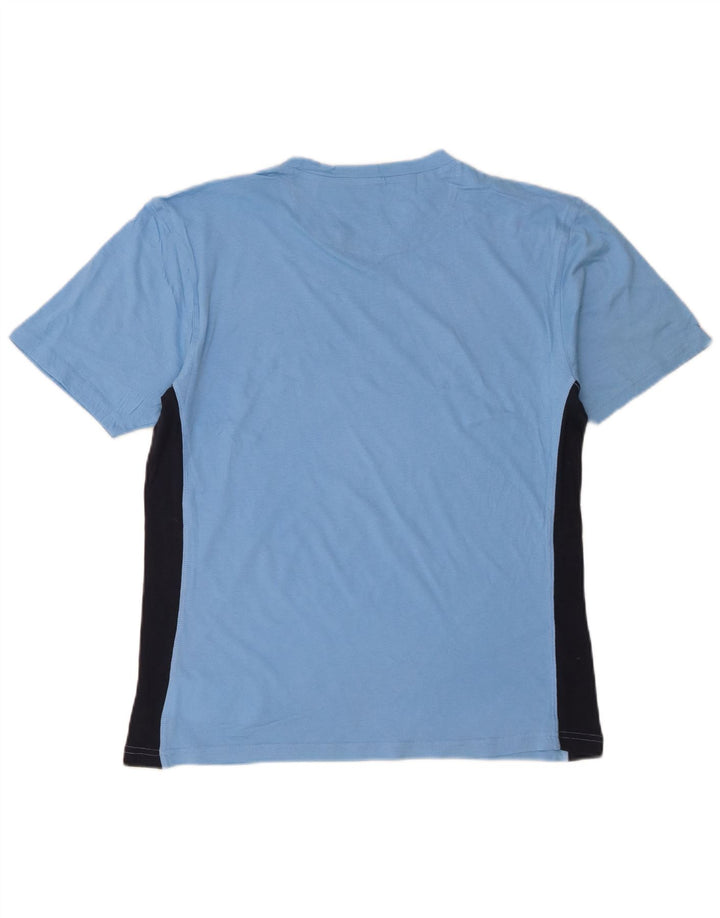 Champion Camiseta para hombre Top Medium Blue Colourblock Cotton