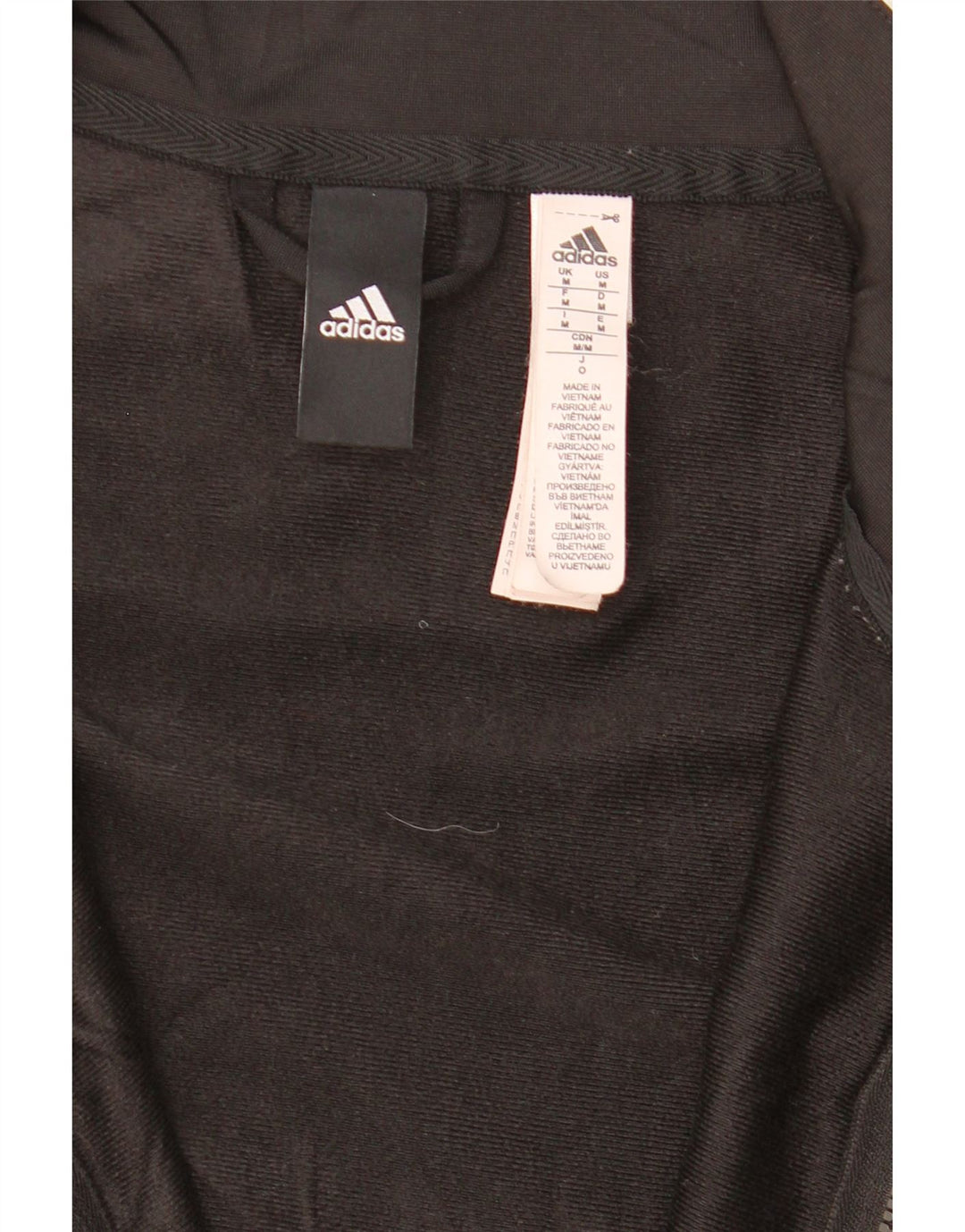 ADIDAS Hombre Chándal Top Chaqueta Mediano Negro Poliéster