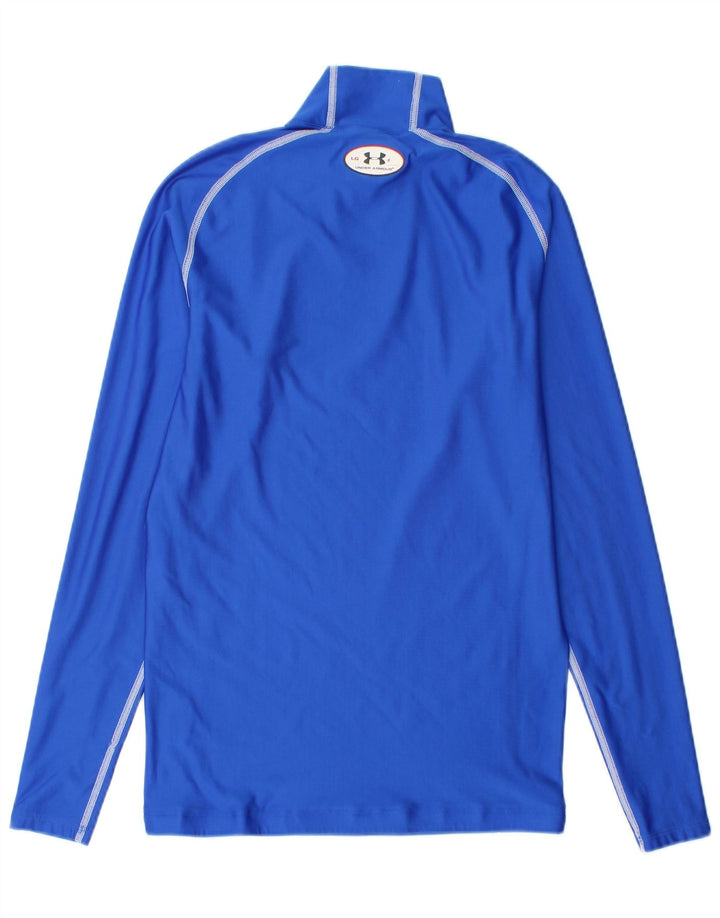 UNDER ARMOUR Camiseta Cold Gear para hombre de manga larga poliéster azul grande