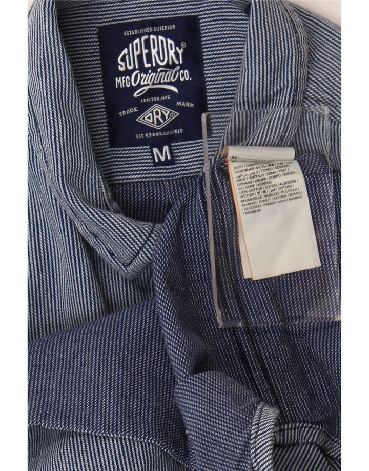 Camisa Superdry Regular Fit De Algodón A Rayas Azul Marino Medio