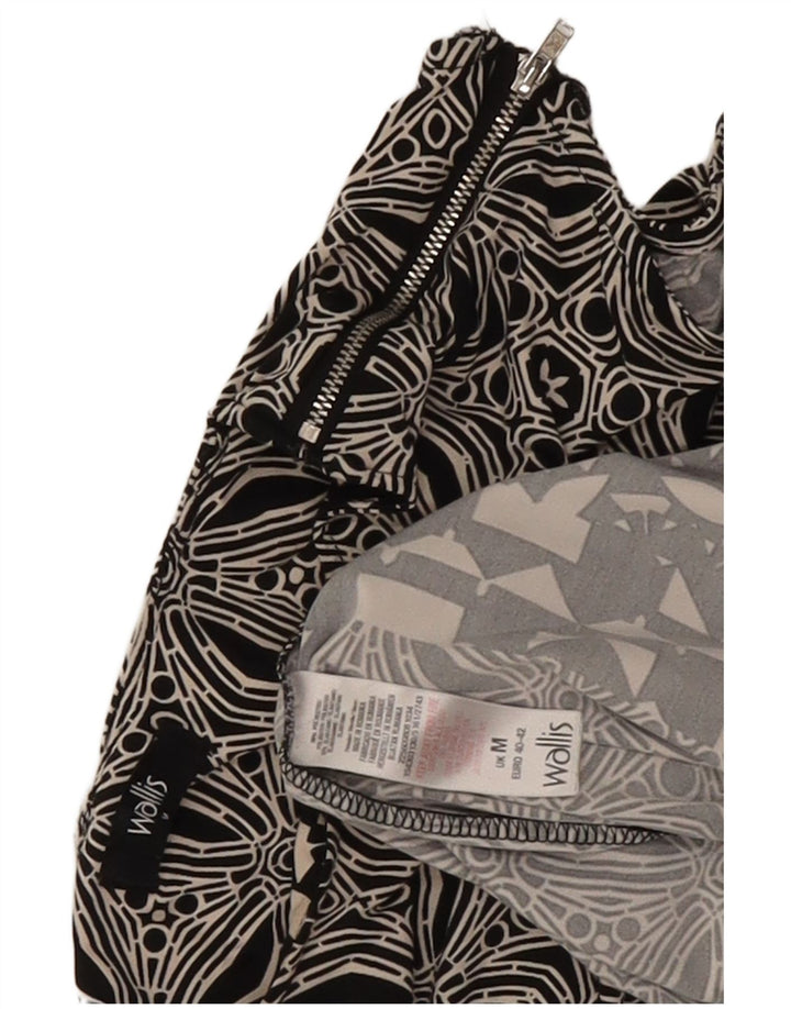 Wallis Vestido recto sin mangas para mujer UK 42 Poliéster geométrico negro mediano