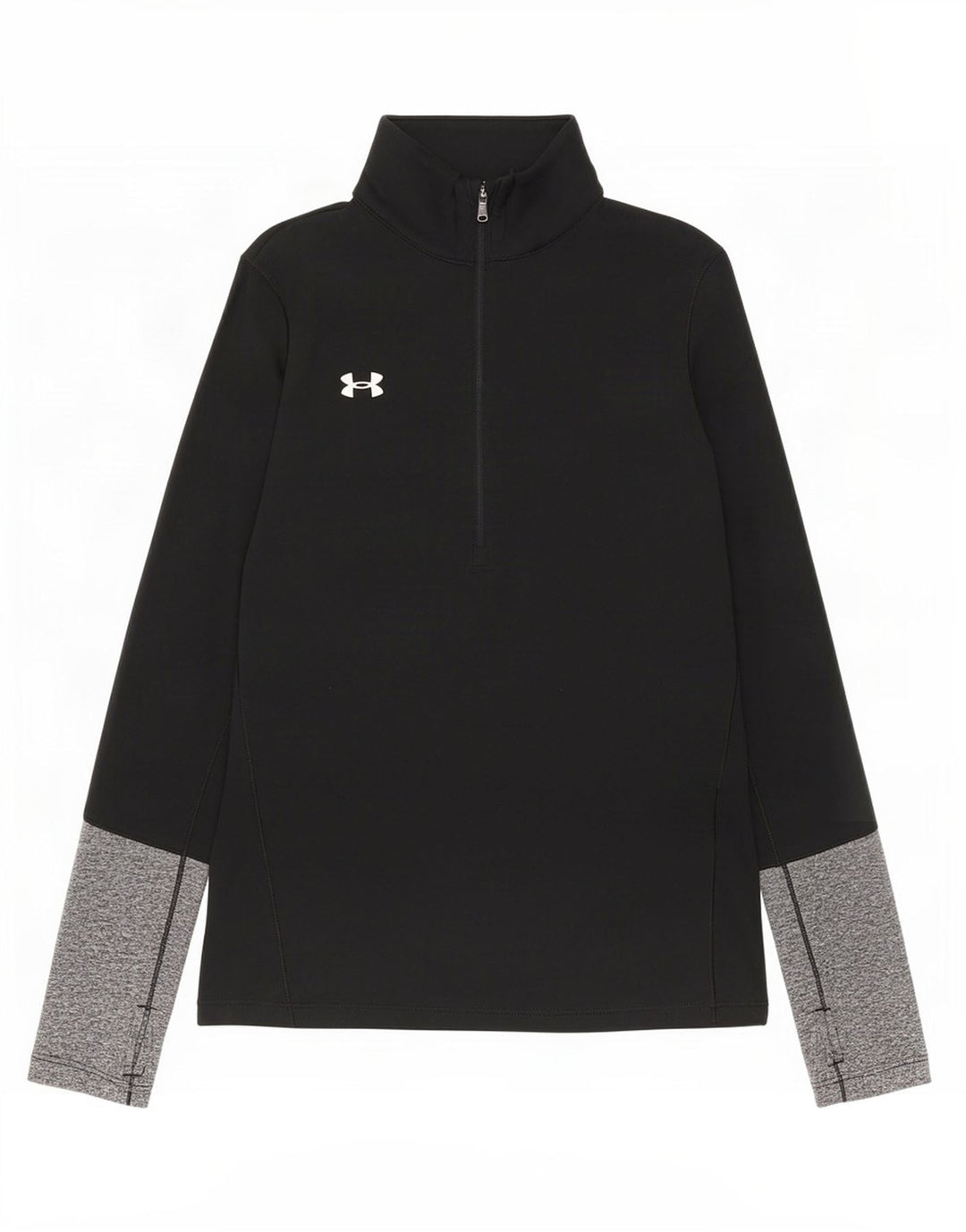 Under Armour Mujer Jersey Chándal Top UK 6 XS Negro Colorblock