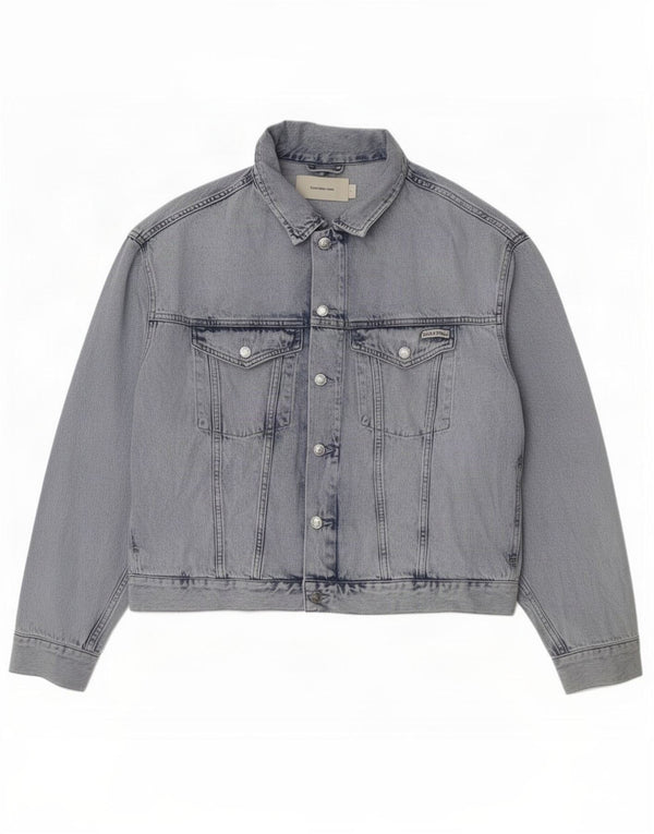Calvin Klein Jeans Chaqueta vaquera para hombre UK 40 Algodón azul grande