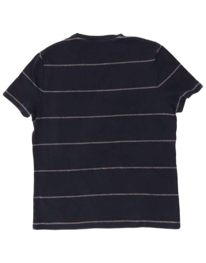 Marks & Spencer - Camiseta de corte regular para hombre, talla mediana, color azul marino a rayas