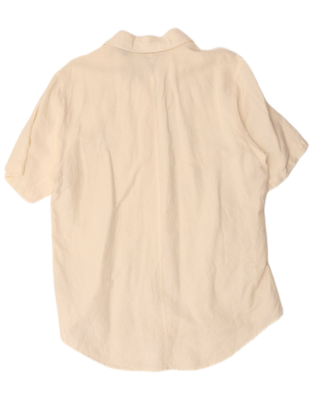 Timberland Camisa De Manga Corta Para Hombre Grande De Lino Blanco Roto