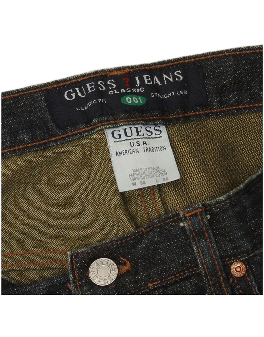 Guess Vaqueros Rectos De Corte Clásico Para Hombre W34 L34 Algodón Azul Marino