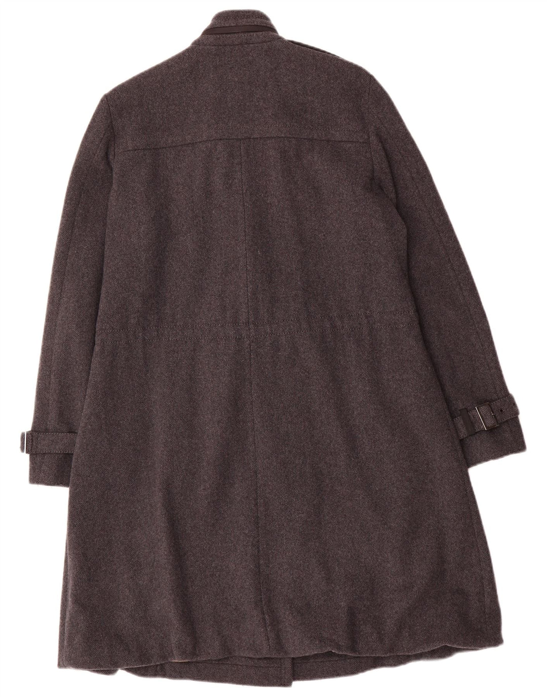 Marella Abrigo militar de doble botonadura para mujer UK 10 Small Grey Wool