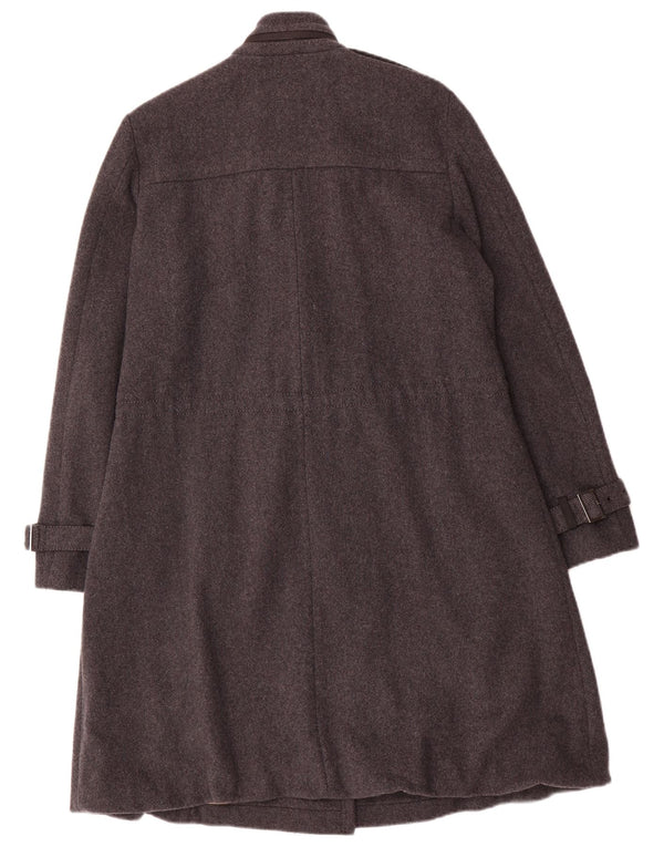 Marella Abrigo militar de doble botonadura para mujer UK 10 Small Grey Wool